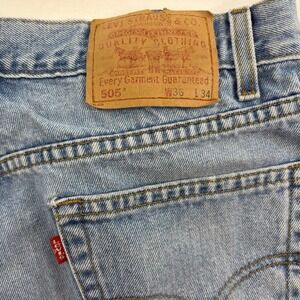 Levi's 505 Vintage Y2K Jeans 36x34 Light Wash